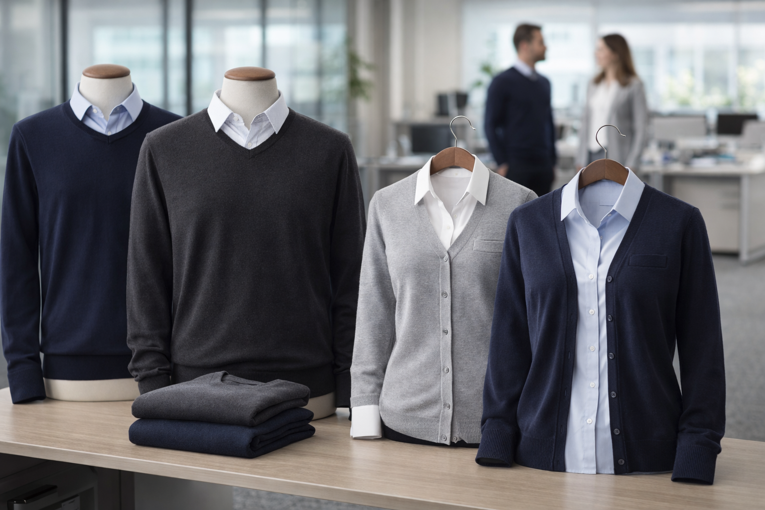 Office Knitwear for Work: When to Use Sweaters & Cardigans in Uniforms