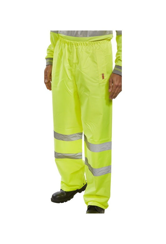 TENSY Beeswift Hi Visibility Overtrousers (Small To 4XL) 2 COLOURS