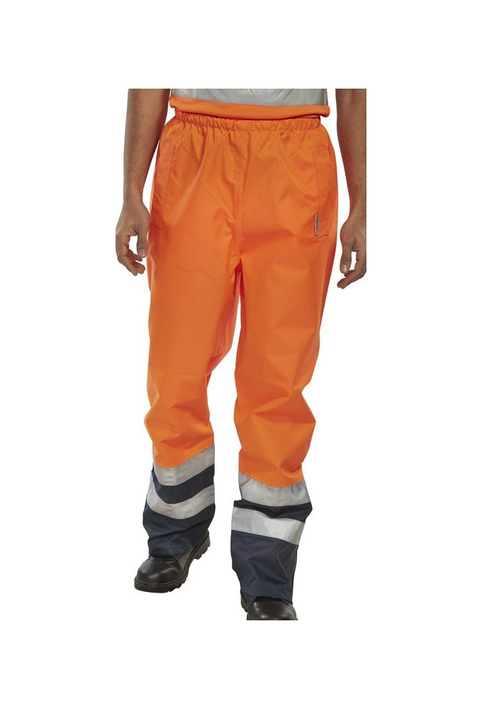 BET Class 1 Belfry Two Tone Breathable Overtousers (Small To 3XL) RIS 3279 Orange Only