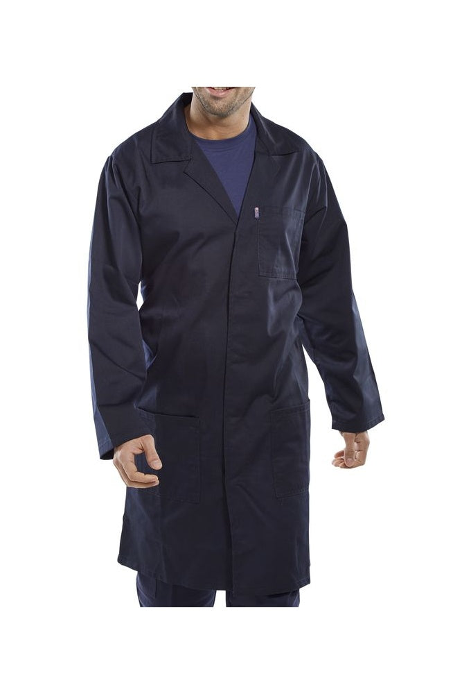 PCWC Polycotton Lab Coat / Warehouse Coat (Size 28 To 60) 4 COLOURS