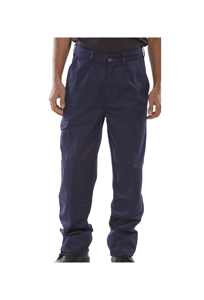 PCT9N Click Navy Heavyweight 9oz Polycotton Work Wear Trouser (26 to 50 Waist)