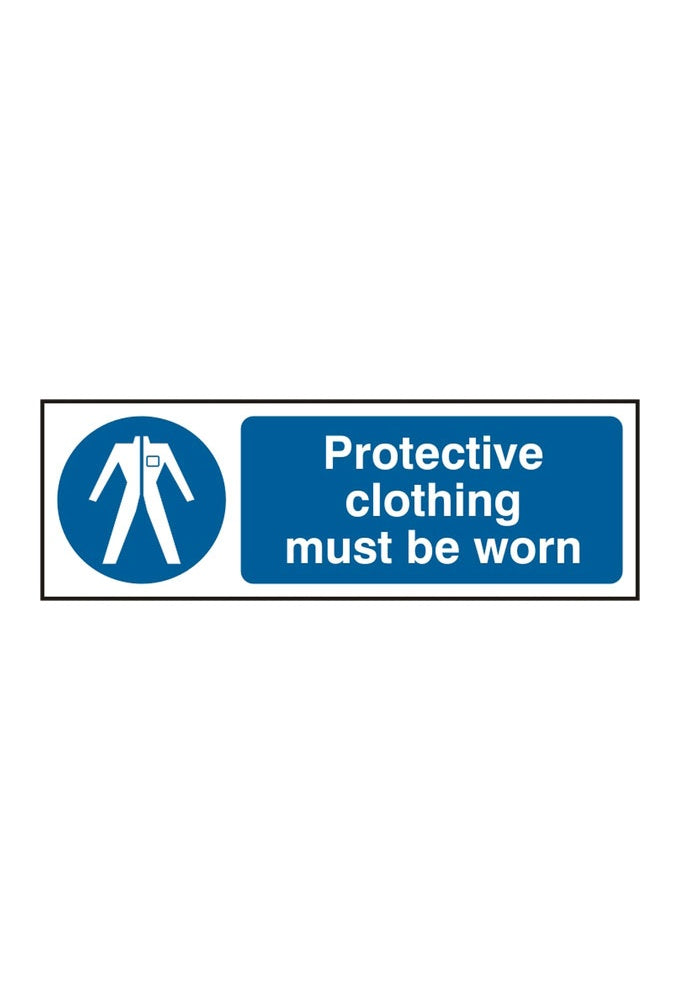 BSS11380 Protective Clothing Must Be Worn Sign Vinyl Version