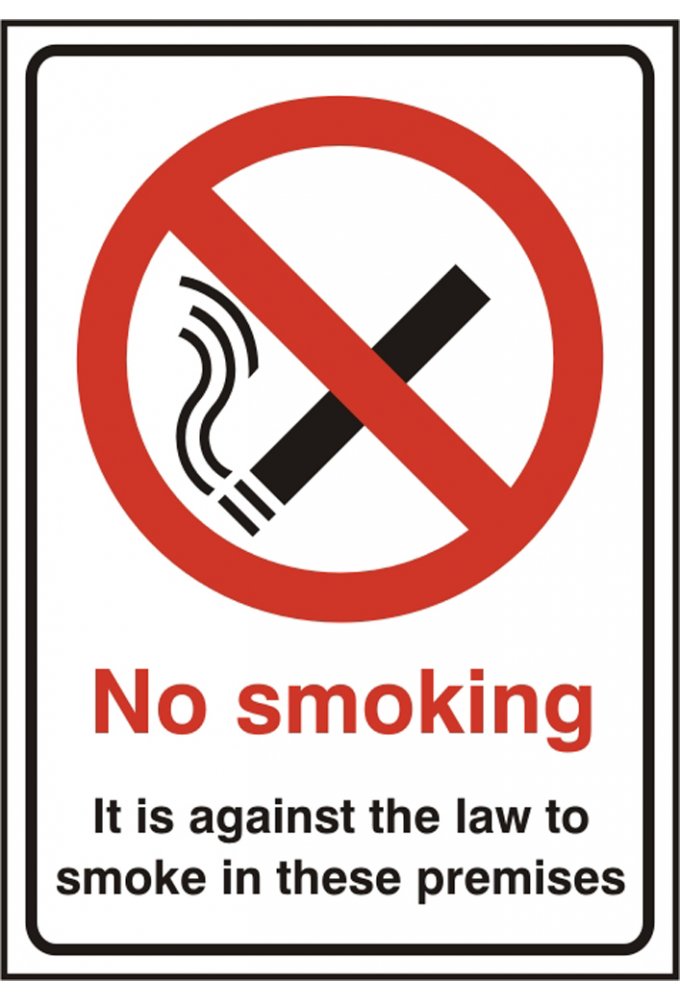 BSS1185 No Smoking Sign PVC Version