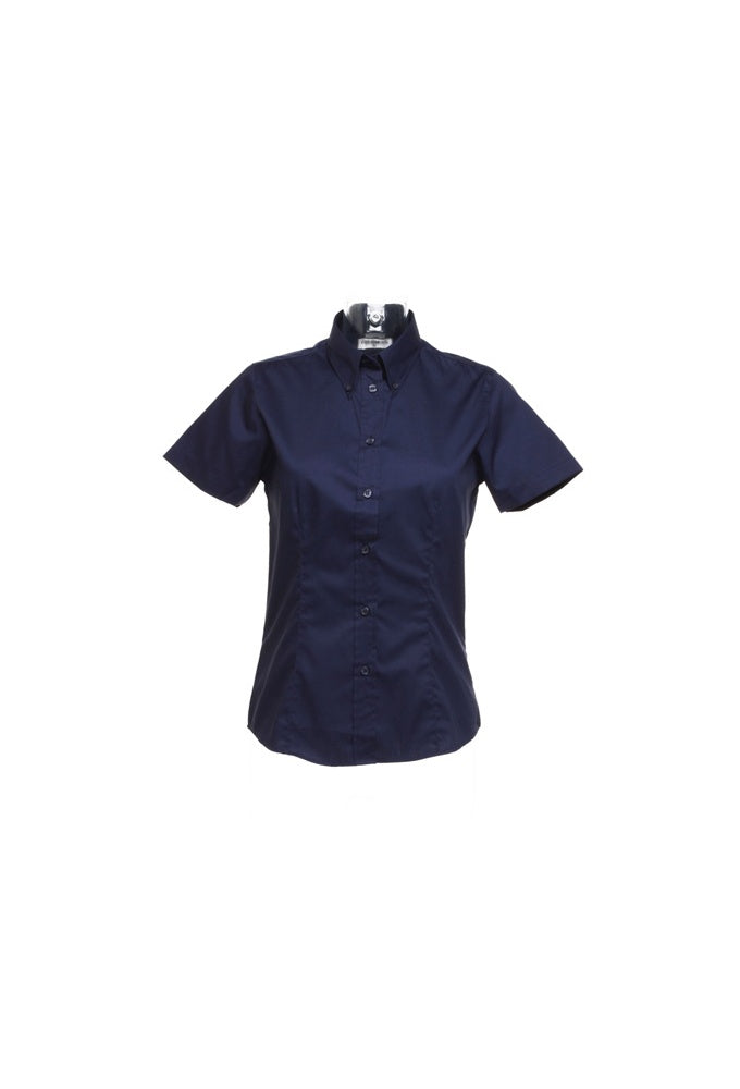 KK701 Womens Corporate Oxford Short Sleeved Blouse (Size 8 To Size 26) 7 COLOURS