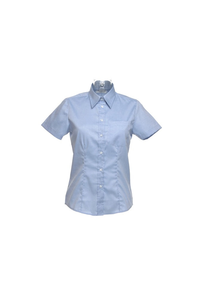 KK719 Womens Corporate Pocket Oxford Short Sleeved Blouse (Size 8 yo Size 20) 2 COLOURS