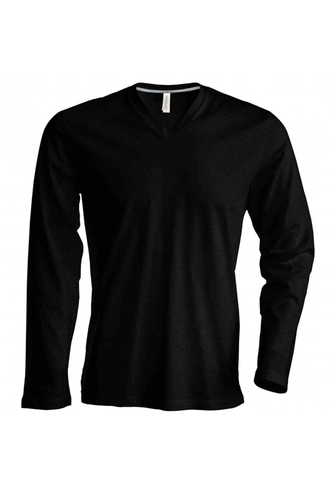KB358 Long Sleeved V-Neck T-Shirt (Small To 4XL) 4 COLOURS