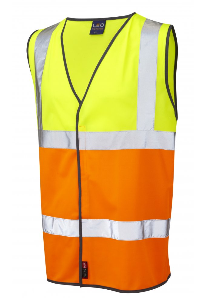 W01-Y/O Tarka Yellow Orange Hi Vis Vests (Small To 6XL)