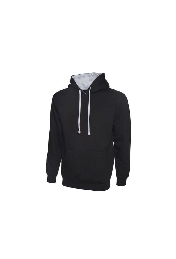 UC507 Uneek Contrast Hooded SweatShirt (Xsmall to 4Xlarge) 12 Colours