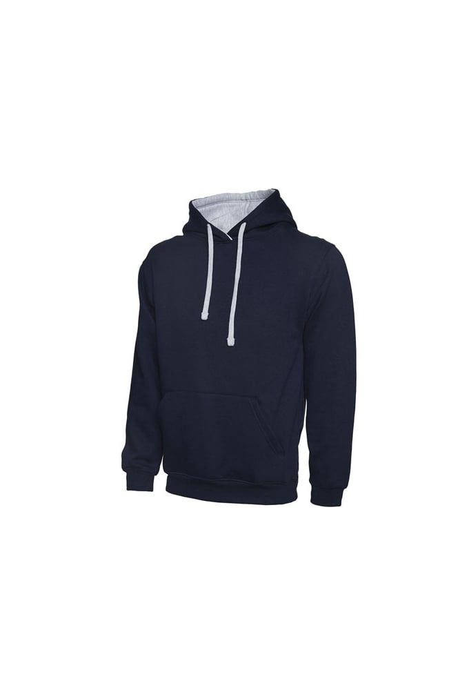 UC507 Uneek Contrast Hooded SweatShirt (Xsmall to 4Xlarge) 12 Colours