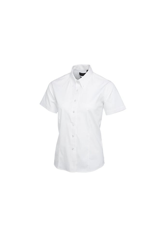 UC704 Ladies Pinpoint Short Sleeved Oxford Shirt (Size 8 to Size 24) 7 COLOURS