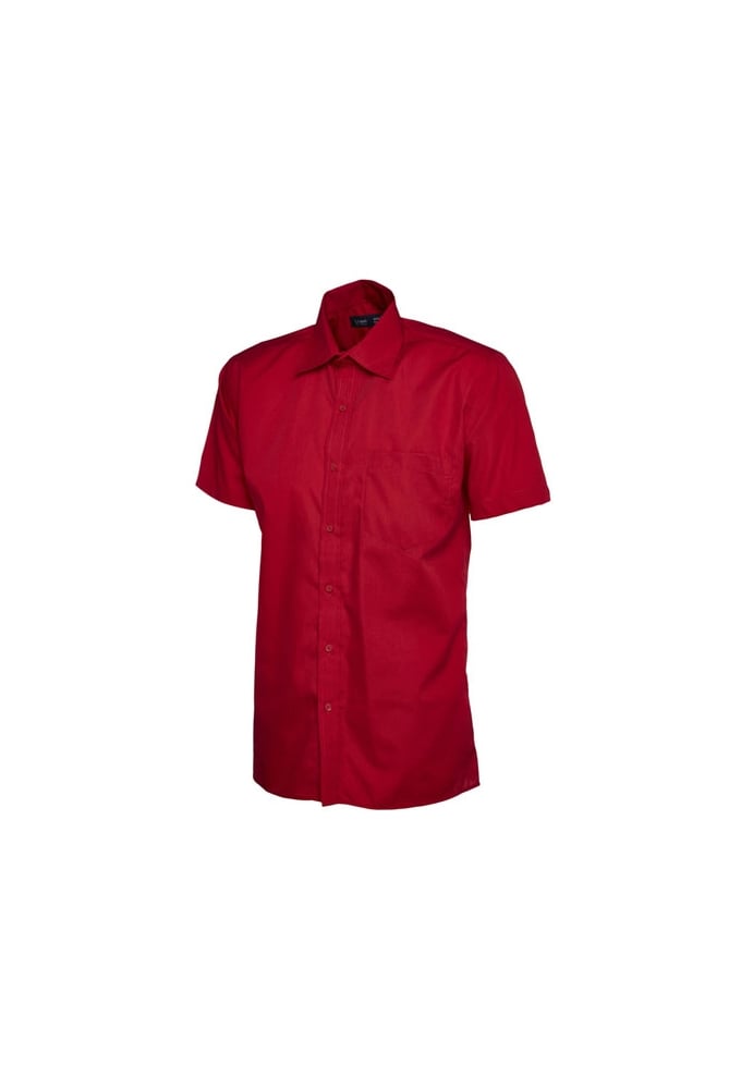 UC710 Mens Poplin Half Sleeve Shirt (Collar Size 14.5 To 19.5) 10 COLOURS