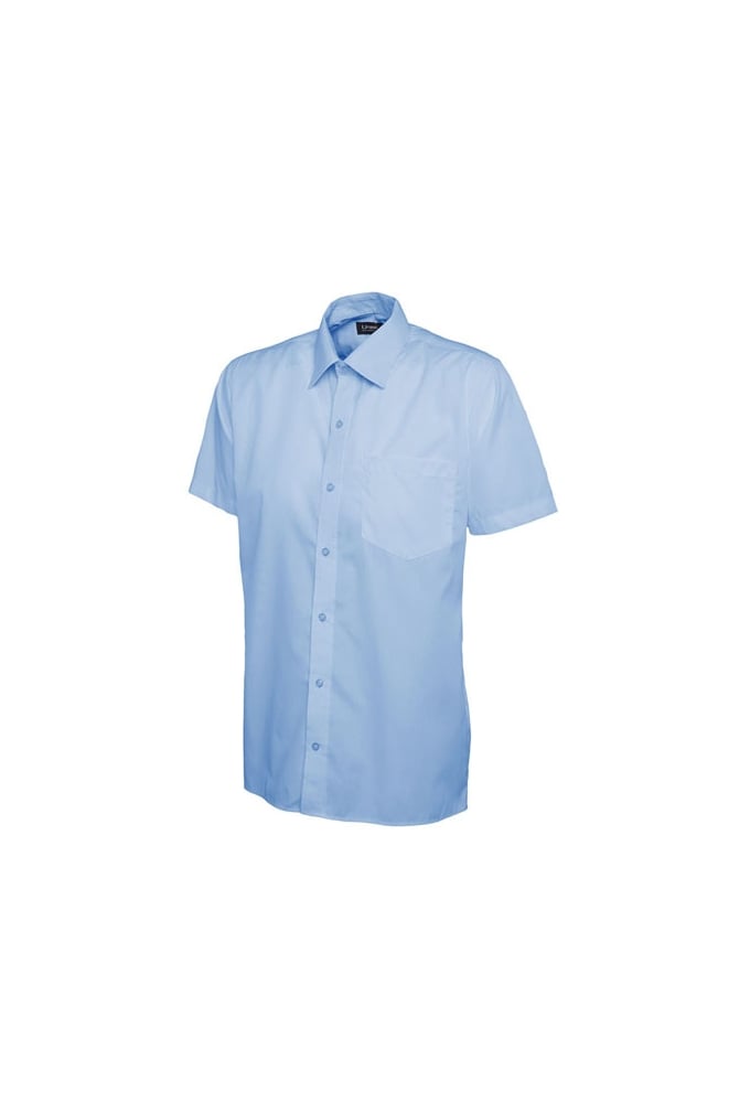 UC710 Mens Poplin Half Sleeve Shirt (Collar Size 14.5 To 19.5) 10 COLOURS