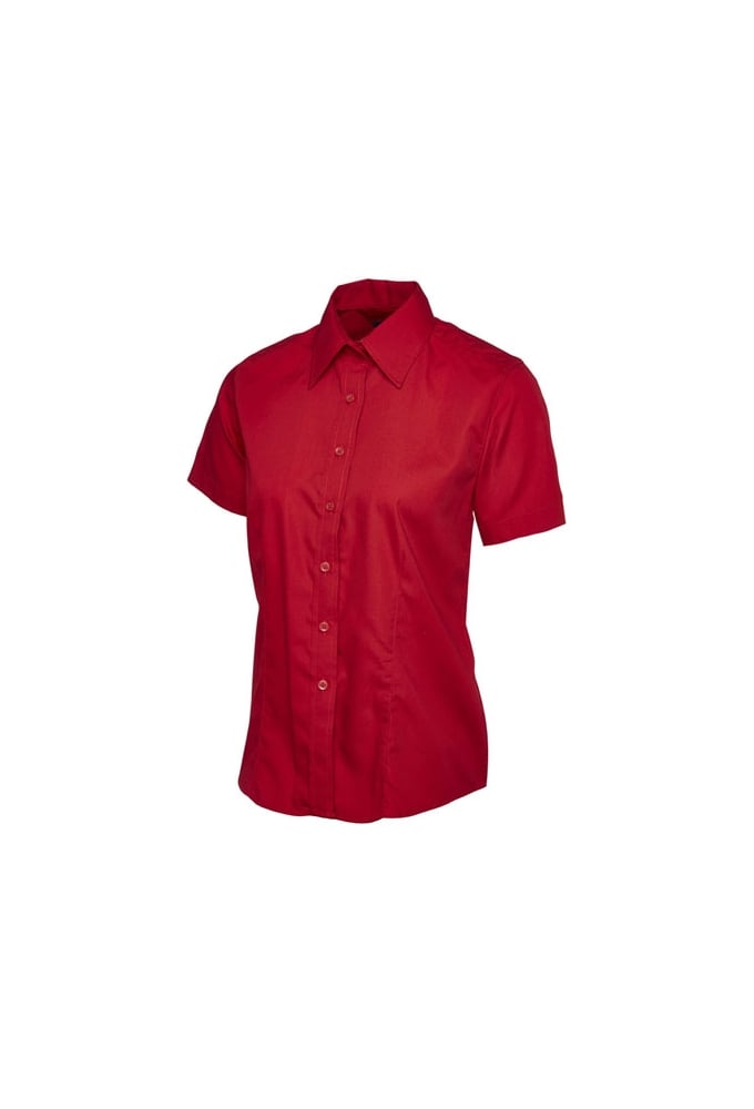 UC712 Ladies Poplin Half Sleeve Shirt (Size 8 to Size 24) 10 COLOURS