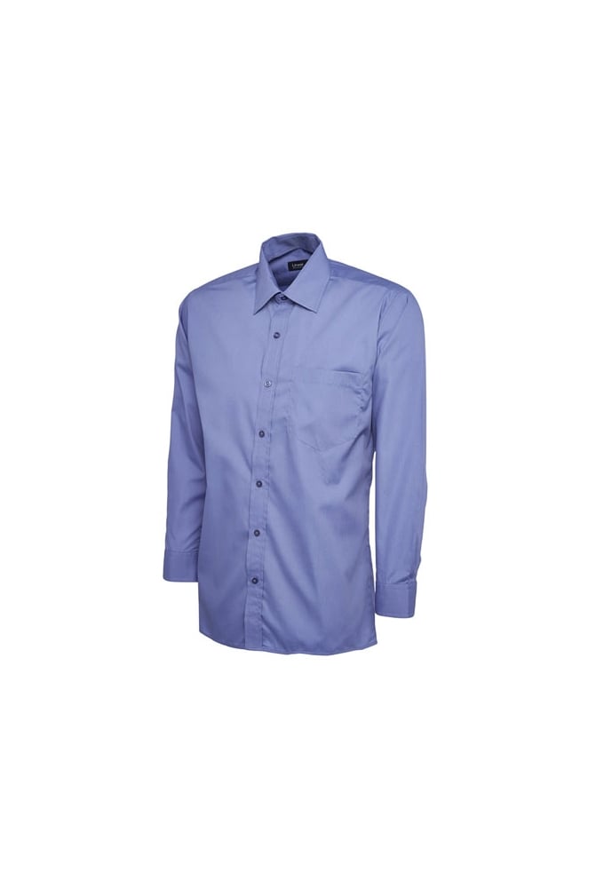 UC709 Mens Poplin Full Sleeve Shirt (Collar Size 14.5 To 19.5) 10 COLOURS