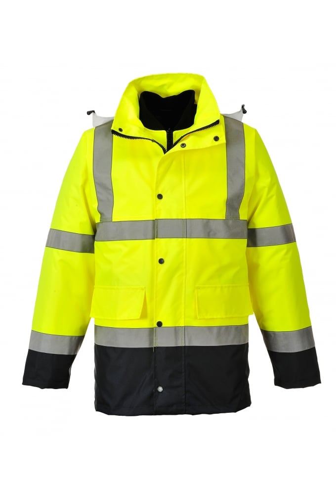 S471 Hivis 4-In-1 Contrast Traffic Jacket (Small To 3XL)