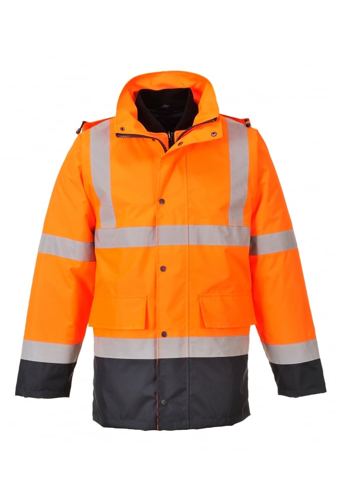 S471 Hivis 4-In-1 Contrast Traffic Jacket (Small To 3XL)