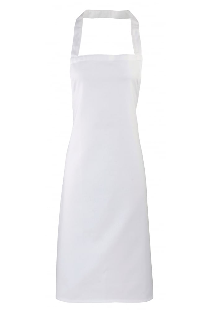 PR102 100% Cotton Organic Apron (No Pockets) ONE SIZE 11 Colours