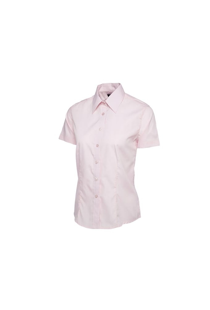 UC712 Ladies Poplin Half Sleeve Shirt (Size 8 to Size 24) 10 COLOURS