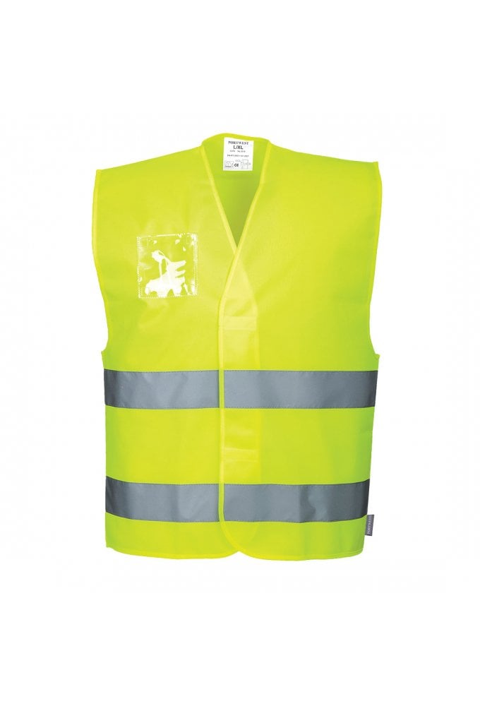 C475 Portwest Id Pouch Hi Vis Vests (Small To 3XL)