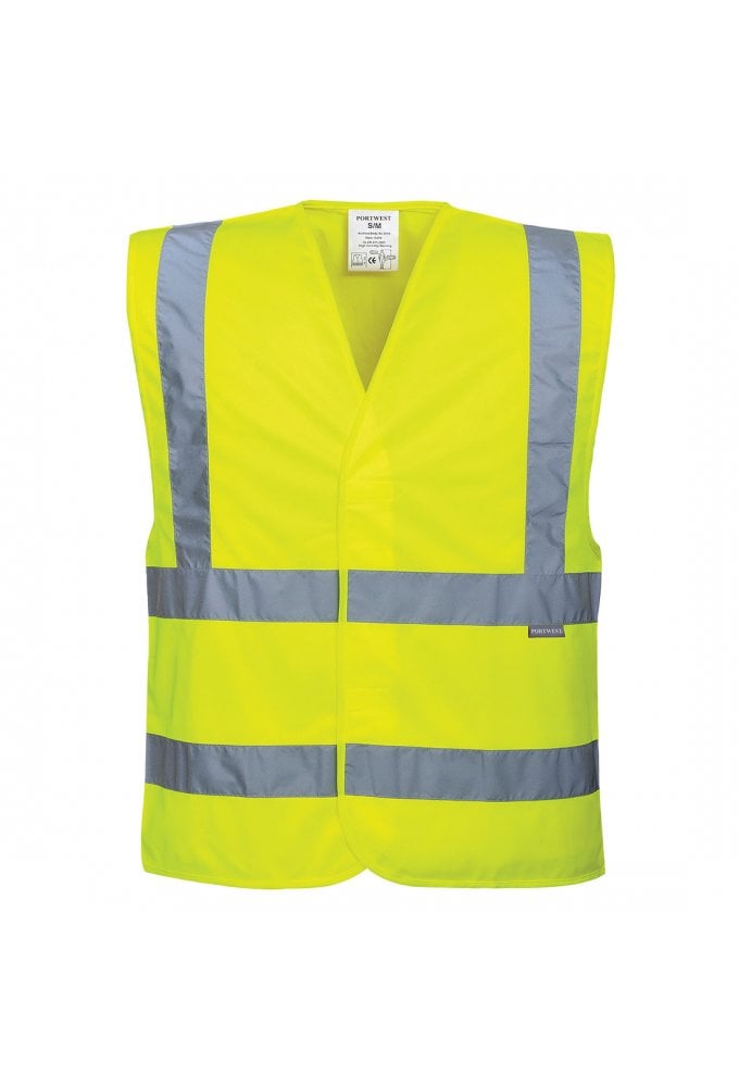 C470 Portwest Two Band Hi Vis Vests (Small / Medium to 6Xlarge / 7XLarge) 2 Colours