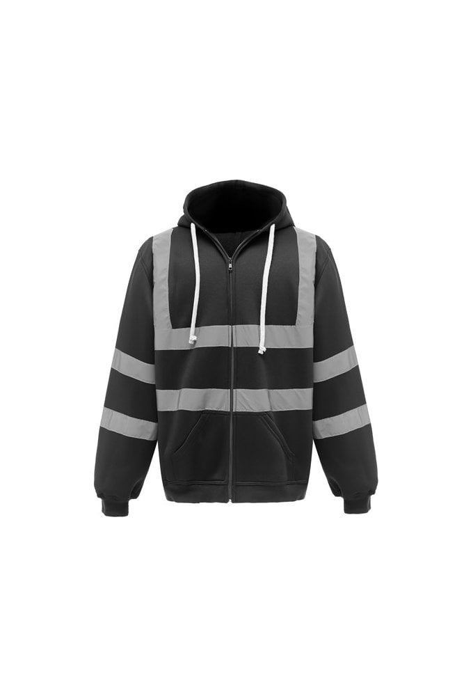 YK012 Yoko Hi Vis Full Zip Hoodie (Small to 3Xlarge) 6 COLOURS RIS 3279 TOM In Orange and Orange Navy