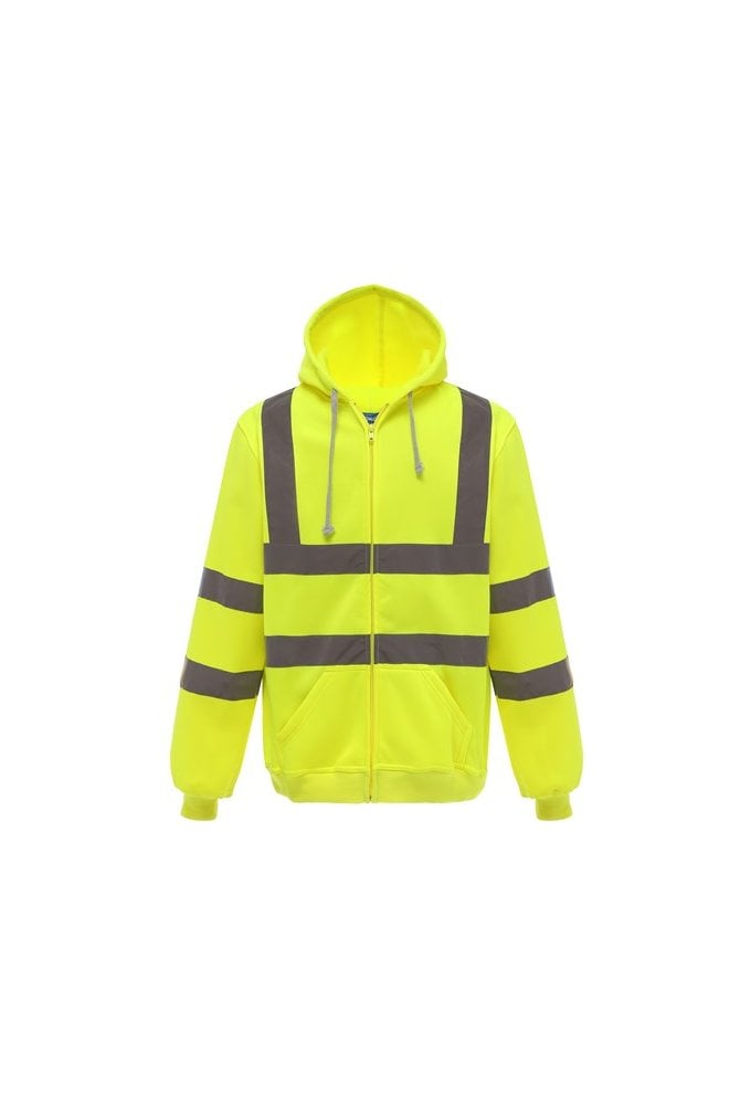 YK012 Yoko Hi Vis Full Zip Hoodie (Small to 3Xlarge) 6 COLOURS RIS 3279 TOM In Orange and Orange Navy