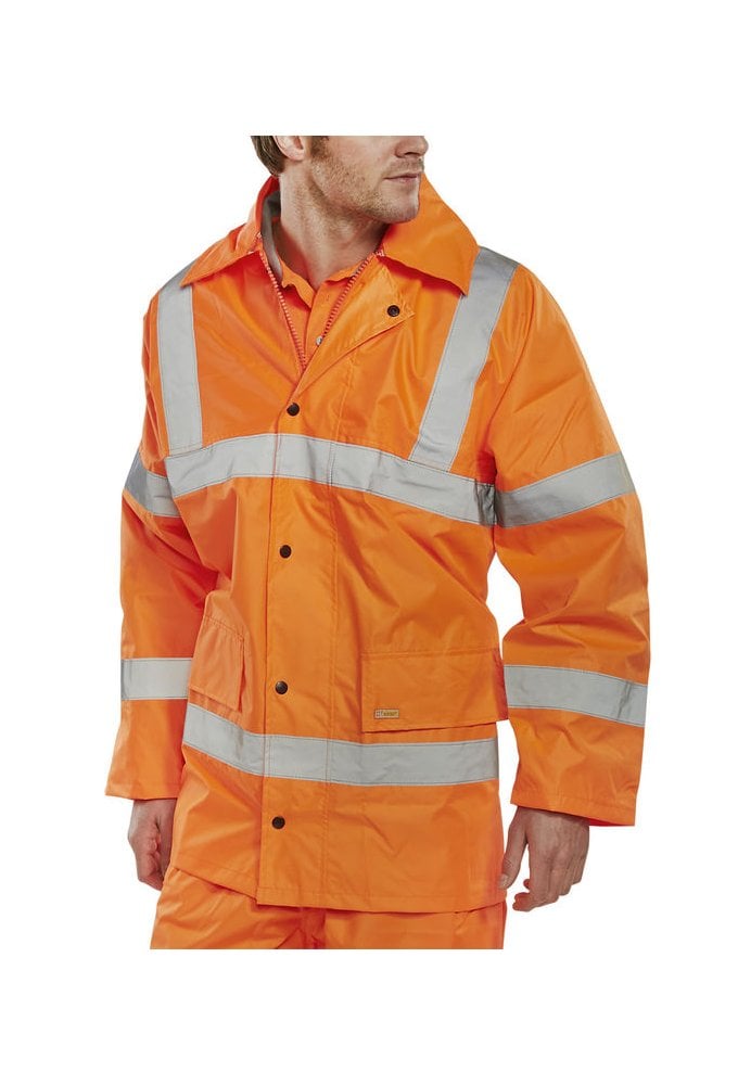 TJ8 Beeswift Light Weight Unlined Hi Visibility Jacket (Small To 6XL) 2 COLOURS