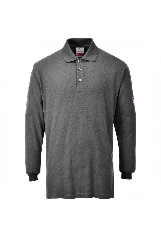 FR10 Flame-Resistant Anti Static Long Sleeved Polo Shirt (Small to 5XLarge) 3 COLOURS