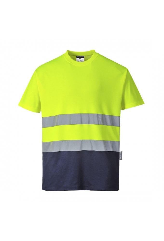 S173 - Portwest Two Tone Cotton Comfort T-Shirt (Small to 3XLarge) 2 COLOURS