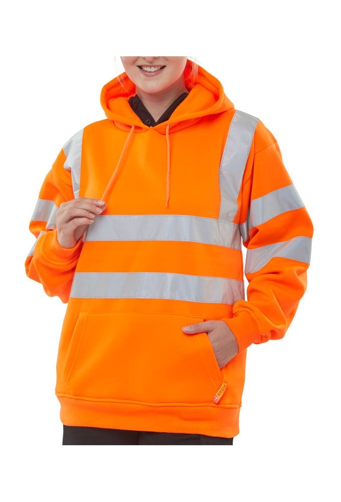 BSSSH Beeswift HI Vis Hooded Sweatshirt (Small to 4XLarge) 2 COLOURS