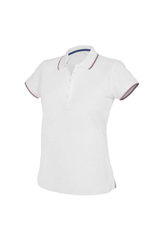 KB251 Womens Contrast Short Sleeved Polo (XSmall to XL) 3 COLOURS