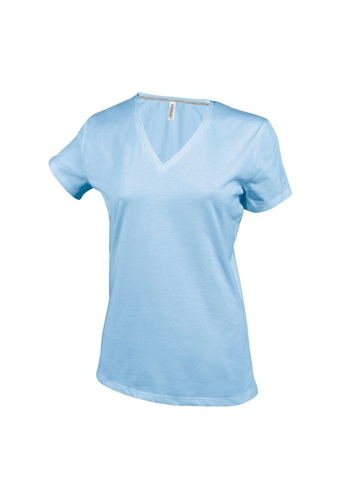 KB381 Women Short Sleeve V-Neck T-Shirt (Small To 3XL) 10 COLOURS