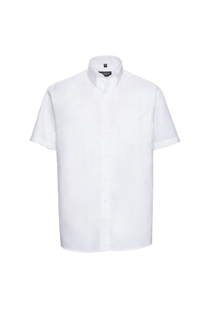 J933M Short Sleeve Easy Care Oxford Shirt (Collar size 14.5 To 19.5) 6 COLOURS