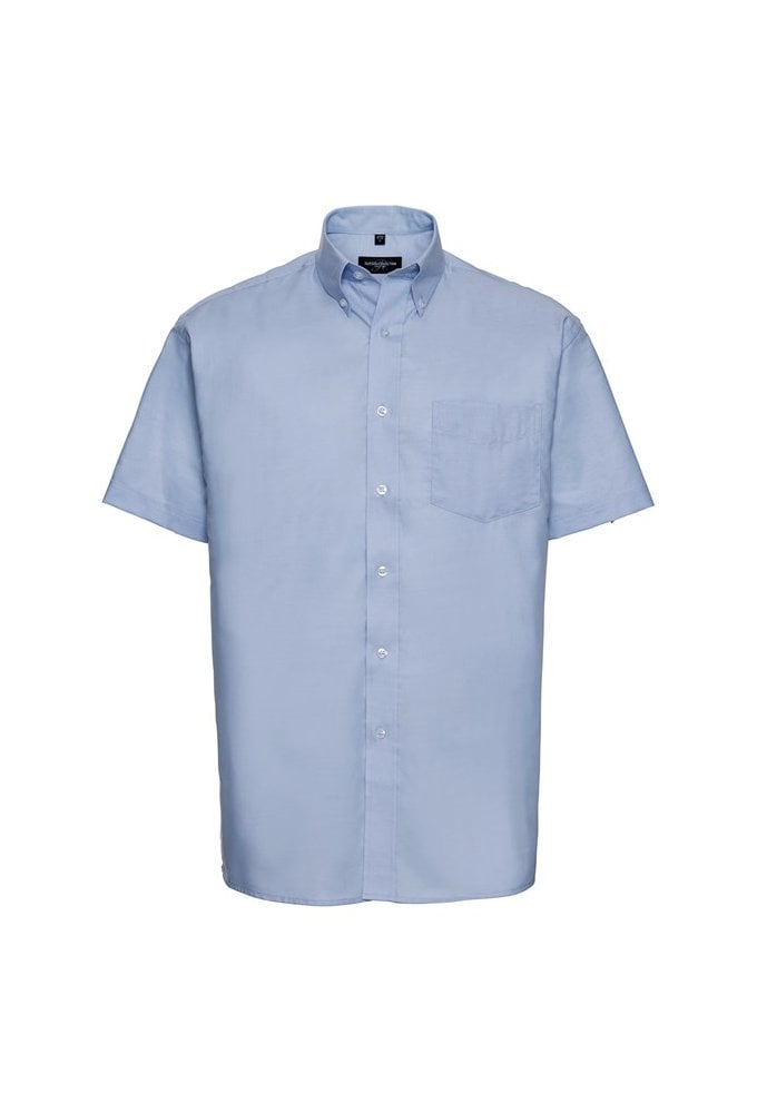 J933M Short Sleeve Easy Care Oxford Shirt (Collar size 14.5 To 19.5) 6 COLOURS