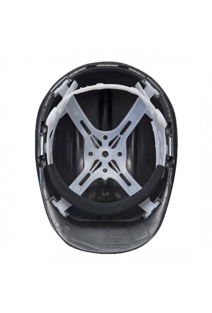 PW50 - Portwest Expertbase Slip Ratchet Safety Helmet Black