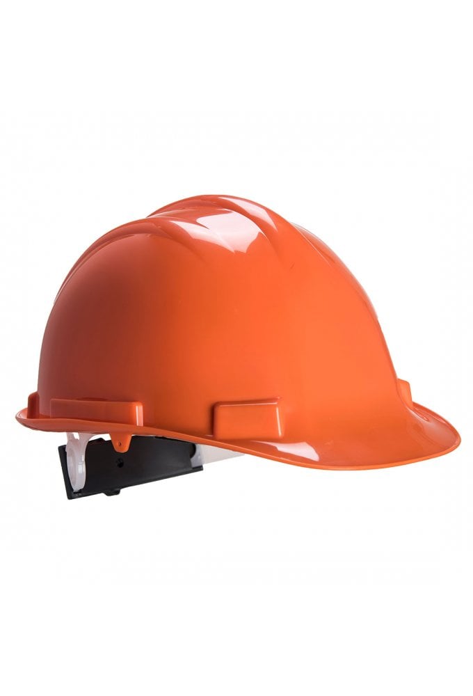PW50 - Portwest Expertbase Slip Ratchet Safety Helmet Orange