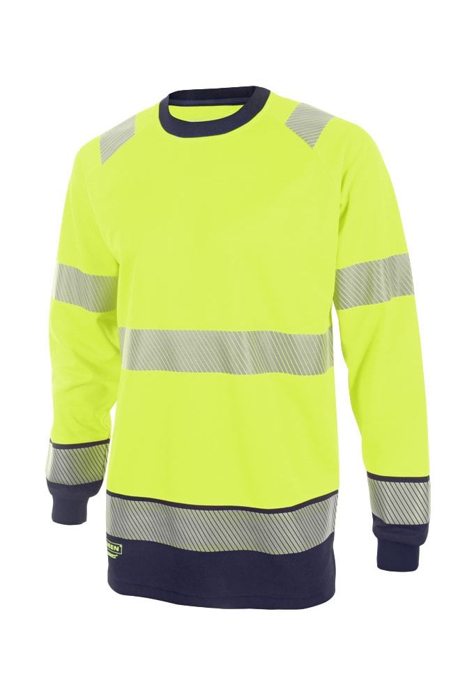 HVTT005 Hi Vis Two Tone Long Sleeved T Shirt (Small to 4XLARGE) 2 COLOURS