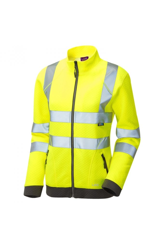 SSL03O Hollicombe ISO 20471 Class 2 Women's Zipped Sweatshirt Yellow (6 to 24)