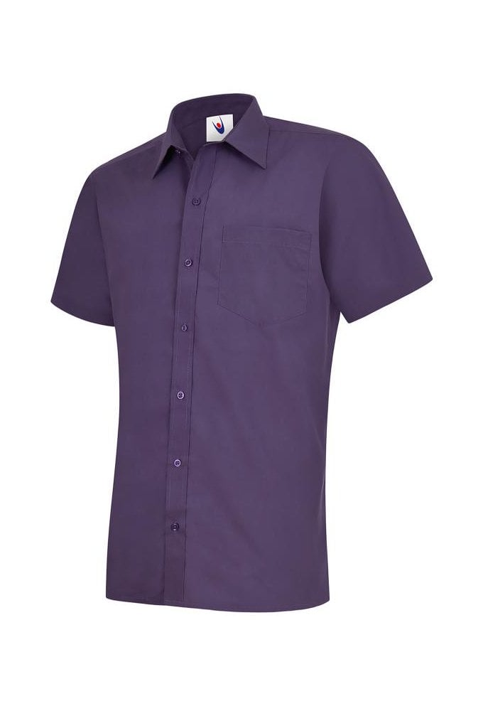 UC710 Mens Poplin Half Sleeve Shirt (Collar Size 14.5 To 19.5) 10 COLOURS