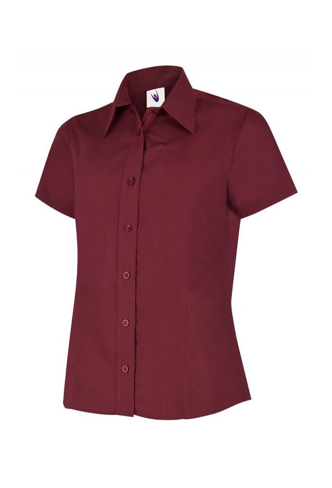 UC712 Ladies Poplin Half Sleeve Shirt (Size 8 to Size 24) 10 COLOURS