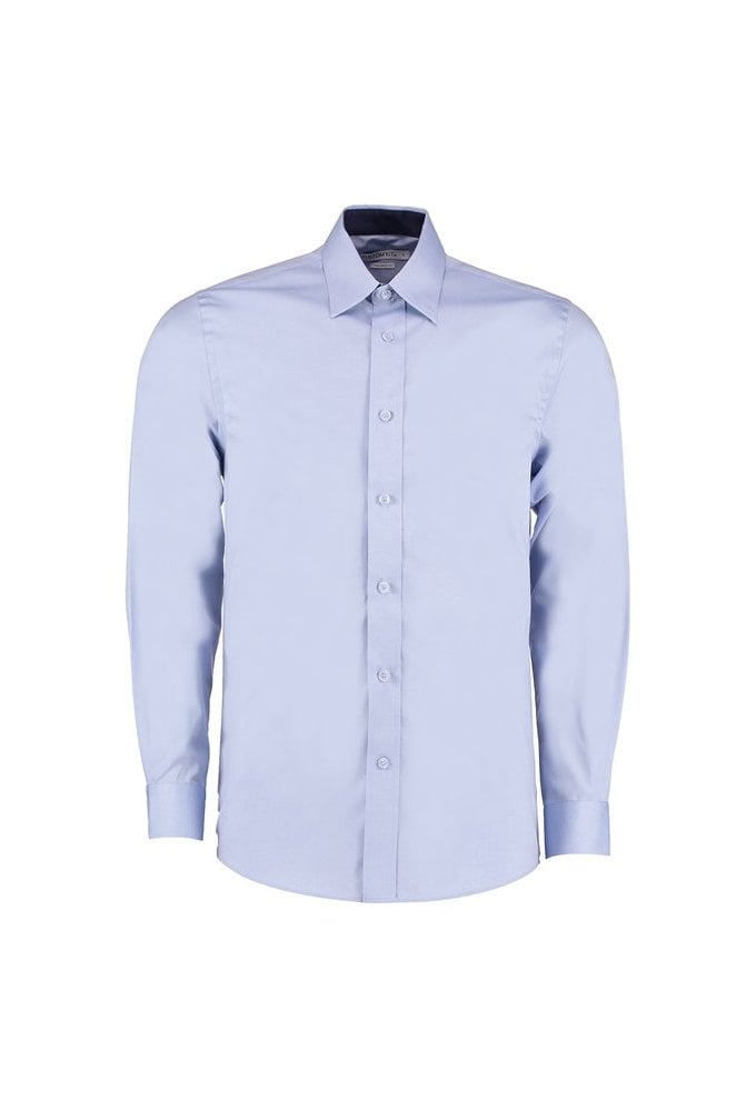 KK189 Contrast Premium Oxford Long Sleeved Shirt (S To 2XL) 2 COLOURS