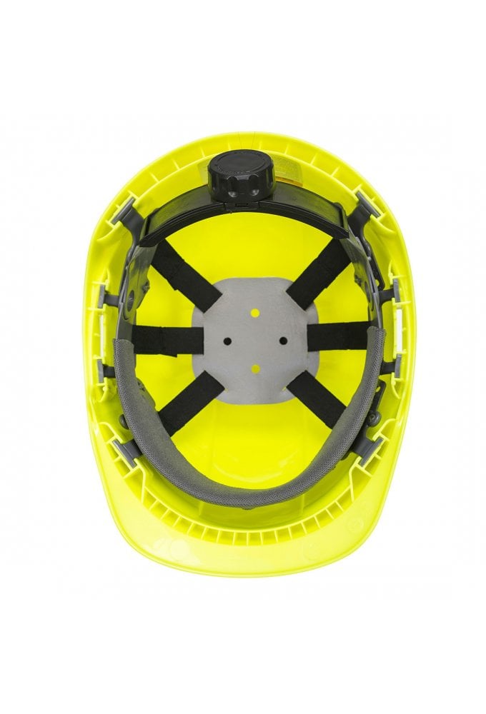 PS54 - Portwest Endurance Plus Non Vented Helmet 6 Point Harness 4 Point Chin Strap Yellow
