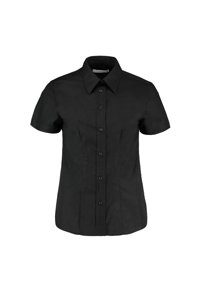KK360 Womens Workplace Oxford Short Sleeved Blouse (Size 8 To Size 20) 5 COLOURS