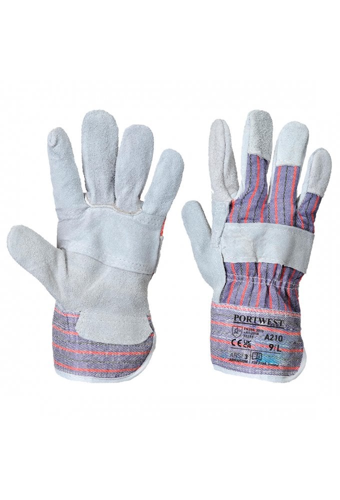 A210 - Portwest Canadian Rigger Glove Grey (XL AND 3XL) PACK SIZE 12