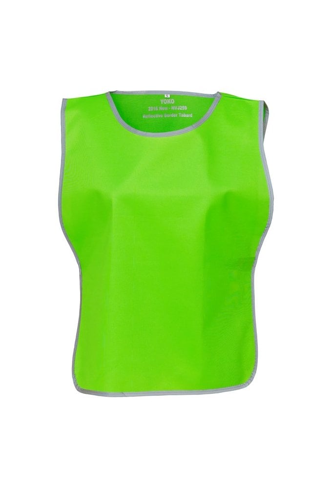 YK009 Hi-vis reflective border tabard (Child to 2XLarge / 3XLarge) 15 COLOURS