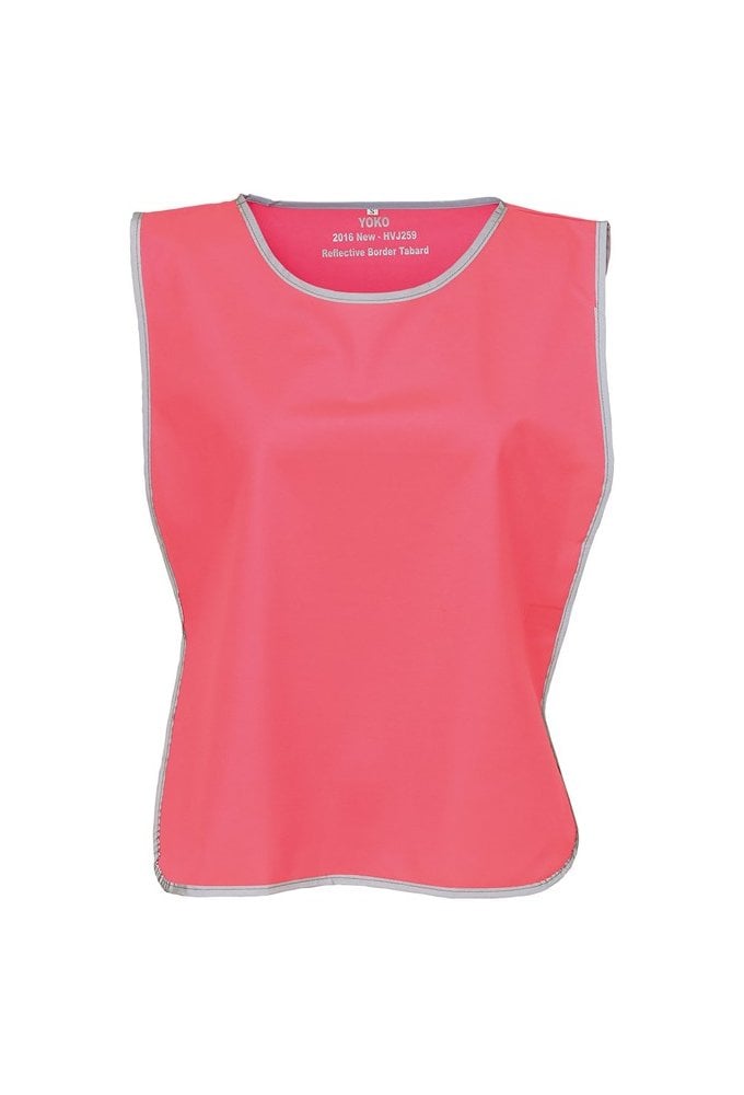 YK009 Hi-vis reflective border tabard (Child to 2XLarge / 3XLarge) 15 COLOURS