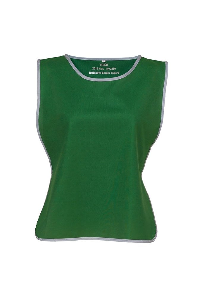 YK009 Hi-vis reflective border tabard (Child to 2XLarge / 3XLarge) 15 COLOURS