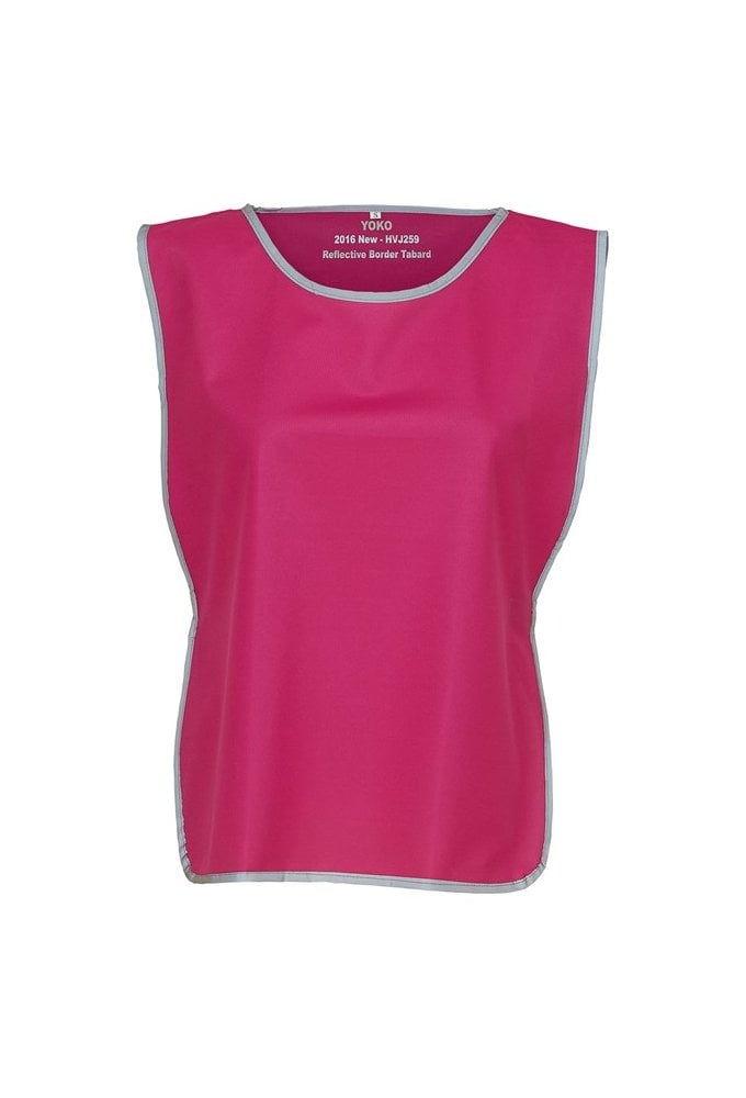 YK009 Hi-vis reflective border tabard (Child to 2XLarge / 3XLarge) 15 COLOURS