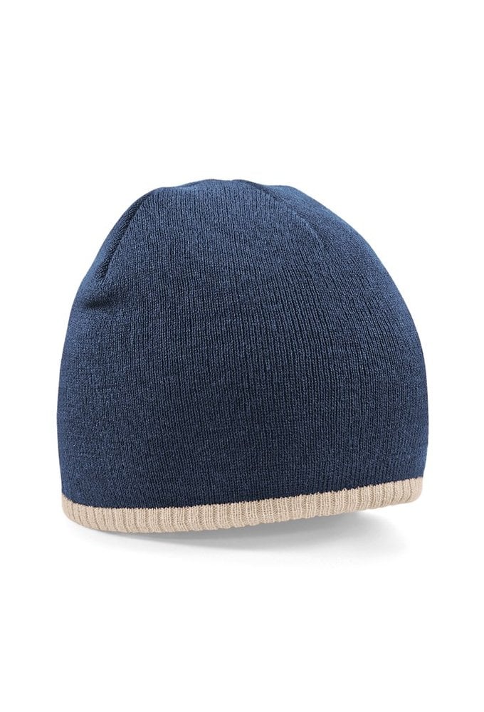BC44C Two-Tone Knitted Beanie 3 COLOURS