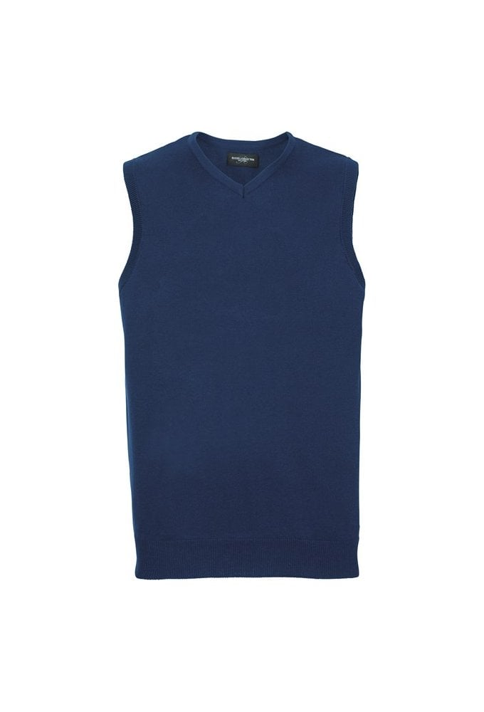 J716M V-Neck Sleeveless Knitted Sweater (Small to 3XLarge) 4 COLOURS